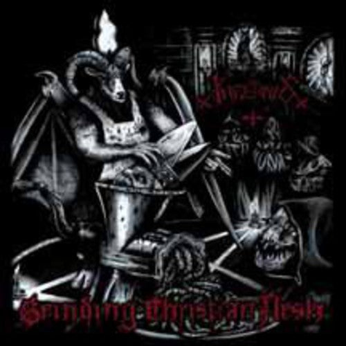 the album cover for Infernus - Grinding Christian Flesh