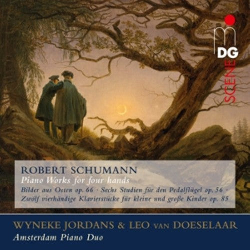 the album cover for Schumann / Brahms / Amsterdam Piano Duo - Piano Works Arranged for 4 Hands