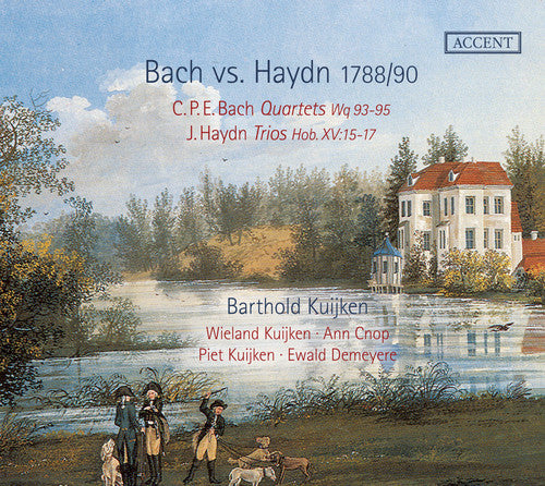 the album cover for C Bach PE / Haydn, J / Kuijken,Barthold - Bach Vs. Haydn 1788/90
