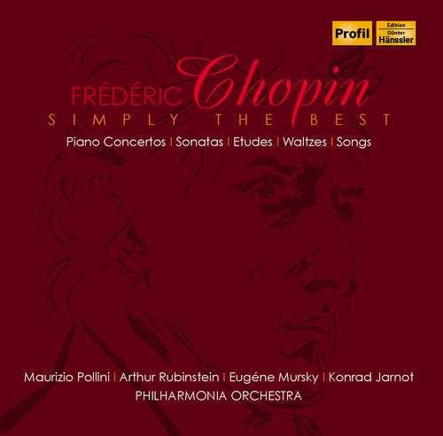 the album cover for Chopin / Pollini / Philharmonia Orchestra - Simply the Best