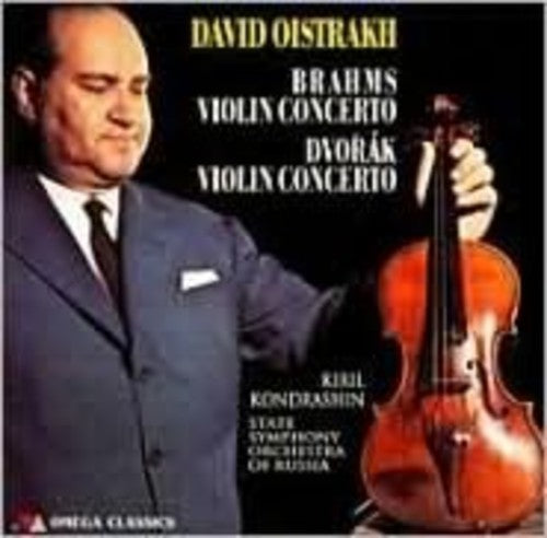 the album cover for Brahms / Dvork / Oistrakh / Ussr Symphony Orch - Violin Concertos
