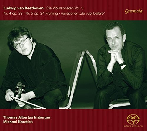 the album cover for Beethoven / Irnberger / Korstick - Violin Sonatas 3