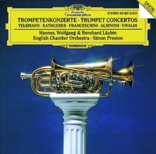 the album cover for Hannes LÃ¤ubin - Trumpet Concerti