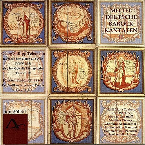 the album cover for Telemann / Taubert / Chor Und Kammerchor Der Biede - Mitteldeutsche Barockkantaten 2