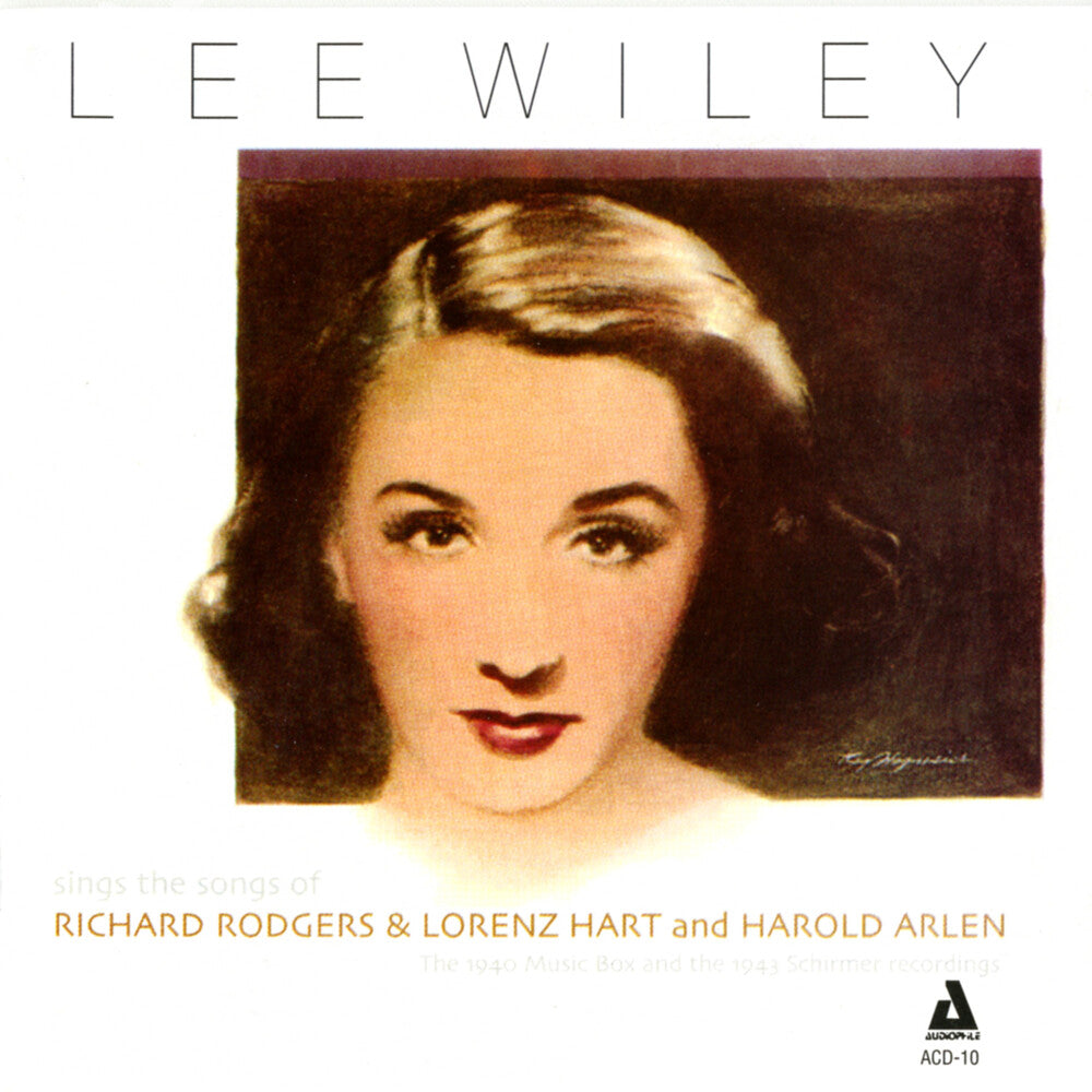 the album cover for Lee Wiley - Sings the Songs of Rogers Hart & Arlen