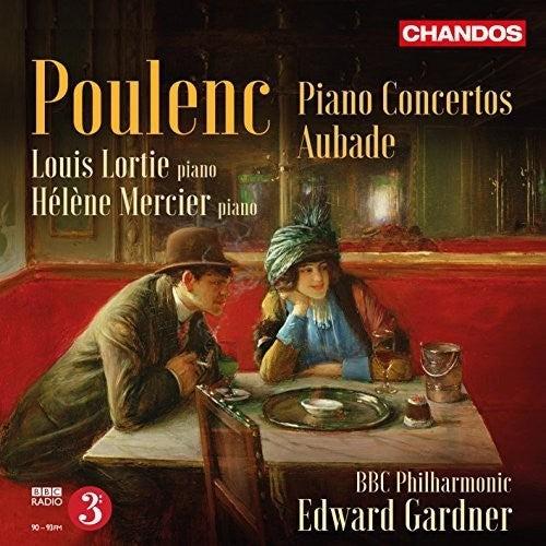 the album cover for Poulenc / Lortie / Mercier / Bbc Philharmonic Orc - Piano Concertos & Aubade