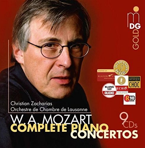 the album cover for Mozart / Zacharias / Chamber Orchestra Of Lausanne - Complete Piano Concertos