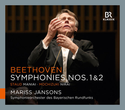 the album cover for Symphonieorchester Des Bayerischen Rundfunks - Beethoven: Symphonies Nos. 1 & 2 - Misato Mochizui: NiraiJohannes Maria Staud: Maniai