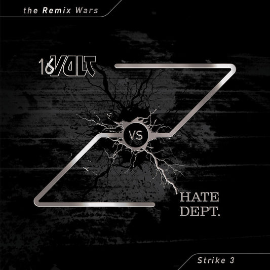 the album cover for 16 Volt Vs Hate Dept - Remix Wars 3 [Colored Vinyl] (Red)
