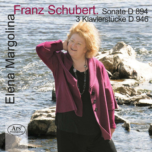 the album cover for Schubert / Elena Margolina - Schubert: Sonata, D. 894 & Three Piano Pieces, D. 946