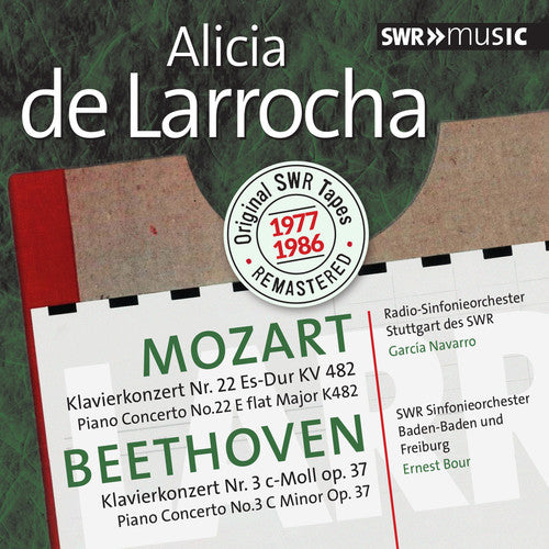 the album cover for Beethoven / Larrocha / Stuttgart Radio Symphony - Alicia de Larrocha Plays Mozart & Beethoven