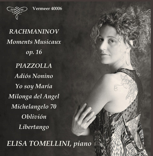 the album cover for Elisa Tomellini - Rachmaninov & Piazzolla: Piano Works