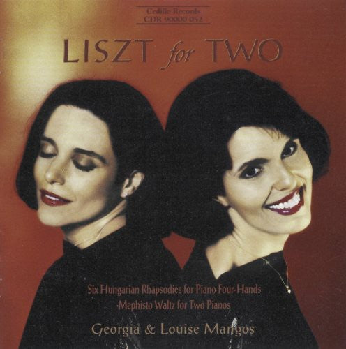 the album cover for Georia Mangos & Louise - Liszt for 2