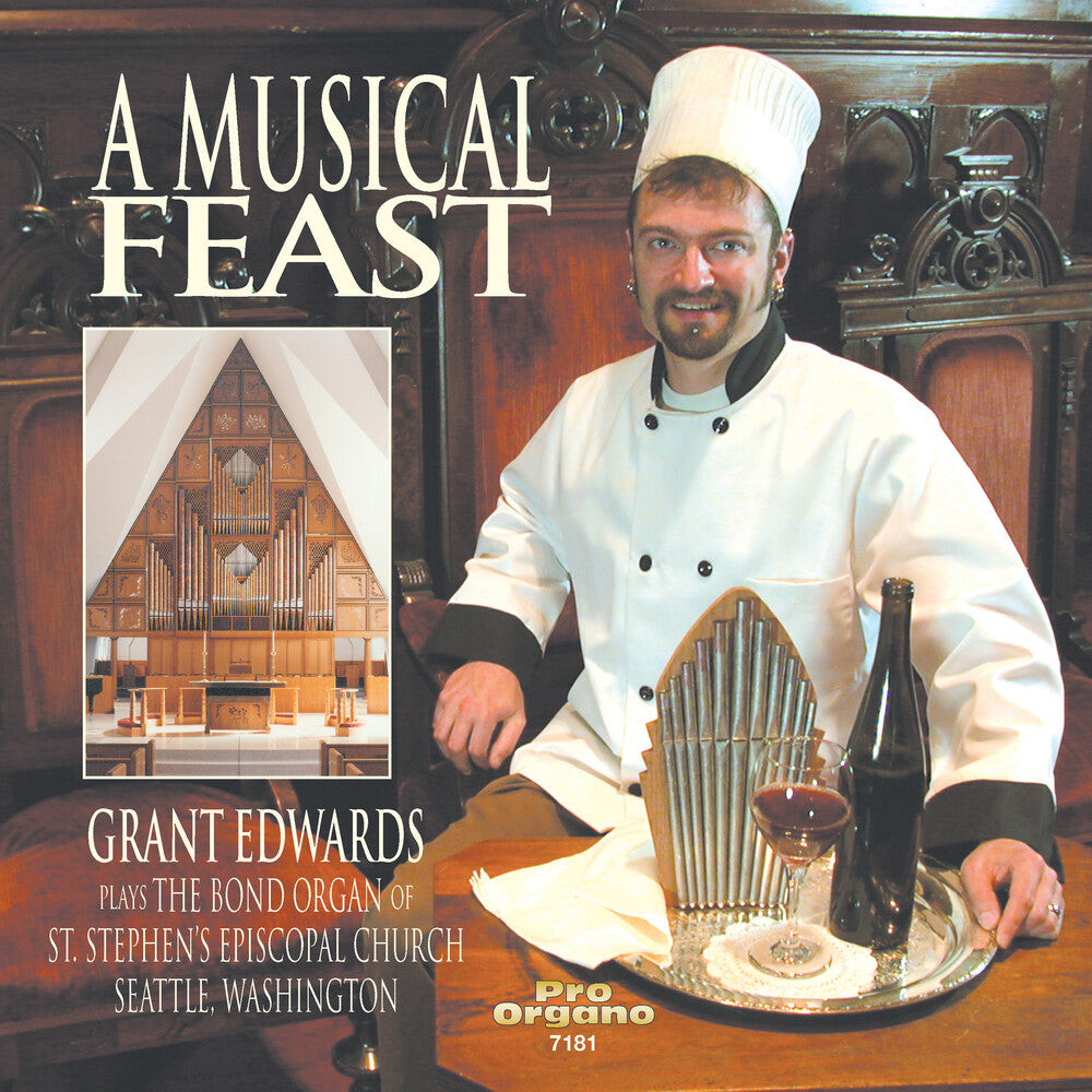 the album cover for Grant Edwards - Musical Feast: Grant Edwards Plays the Bond Organ