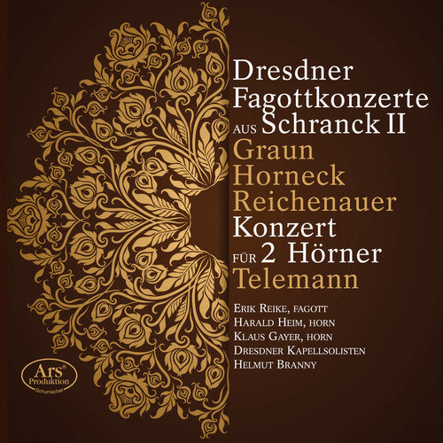 the album cover for Johann Graun / Horneck,Graun / Branny,Helmut - Dresden Bassoon Concerto