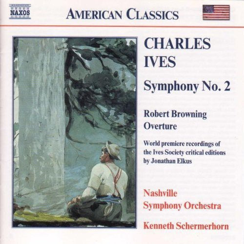 the album cover for Kenneth Schermerhorn - Symphony 2 / Robert Browning Overture