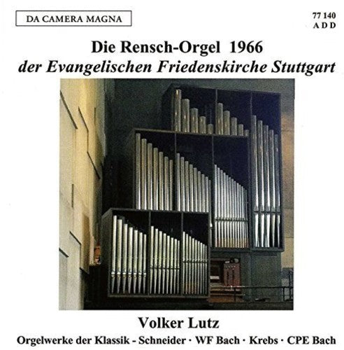 the album cover for W Bach F / Lutz - W.F. Bach, Schneider, J. L. Krebs & C.P.E. Bach: Organ Music