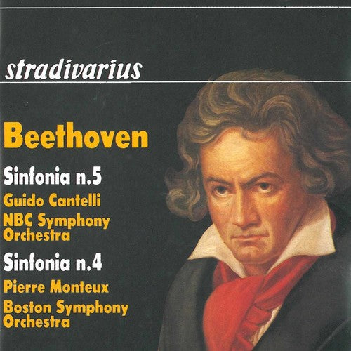 the album cover for GUIDO CANTELLI - Symphonies 5 & 4