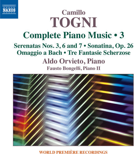 the album cover for Camillo Togni / Orvieto,Aldo / Bongelli,Fausto - Camillo Togni: Complete Piano Music 3
