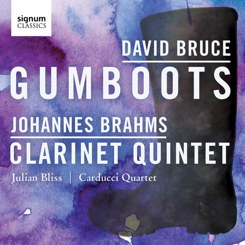the album cover for JULIAN BLISS - David Bruce: Gumboots - Johannes Brahms: Clarinet