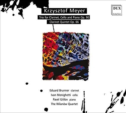 the album cover for Meyer / Brunner / Monighetti - Trio For Clarinet, Cello And Piano, Op. 90 - Clarinet Quintet, Op. 66