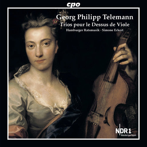 the album cover for G Telemann / Hamburger Tasmusik / Eckert,Simone - Telemann: Trios pour le Dessus de Viole