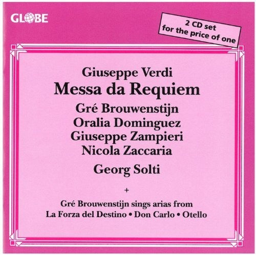 the album cover for Verdi / Brouwenstijn / Chorus Of The Wdr - Messa Da Requiem, Arias