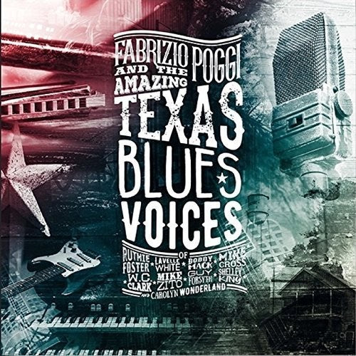 the album cover for Fabrizio Poggi - Texas Blues Voices