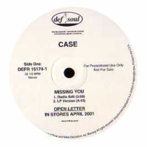 the album cover for Case - Missing You