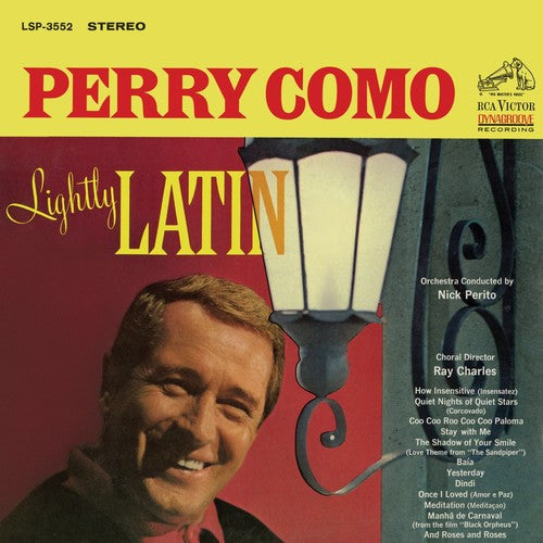 the album cover for Perry Como - Lightly Latin