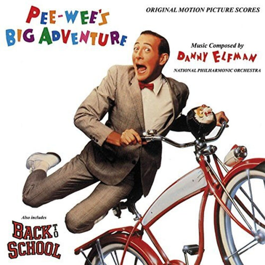 the album cover for Danny Elfman - Pee-wee's Big Adventure / Back to School (Original Motion Picture Scores)