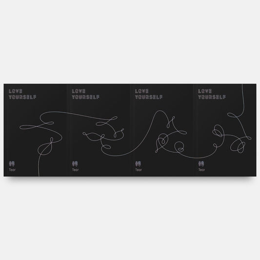 the album cover for BTS - Love Yourself: Tear (Random cover, incl. 104-page photobook, one random photocard, 20-page minibook and one standing photo)