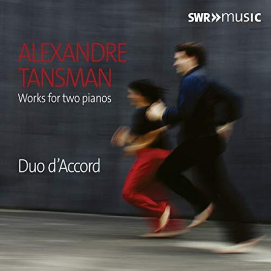 the album cover for A Tansman - Works for Two Pianos