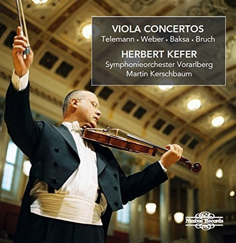 the album cover for Baksa / Bruch / Kefer / Kerschbaum - Telemann Weber Baska & Bruch: Viola Concertos