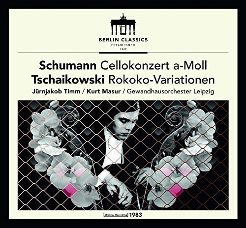 the album cover for Tchaikovsky / Masur - Schumann & Tchaikovsky: Cello Concerto and Rococo Variations