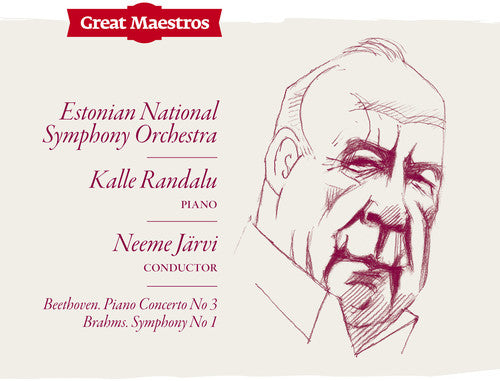 the album cover for Neeme JÃ¤rvi - Beethoven: Piano Concerto No 3 / Brahms: Symphony No 1