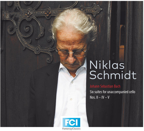 the album cover for Niklas Schmidt - Six Suites for Unaccompanied Cello Nos 2 4 & 5