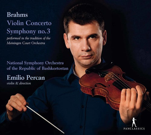 the album cover for Emilio Percan - Brahms: Violin Concerto & Symphony No. 3