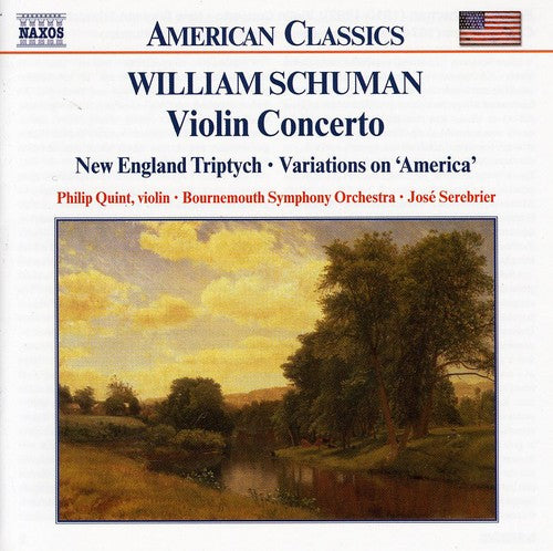 the album cover for José Serebrier - Violin Concerto / Variations on America