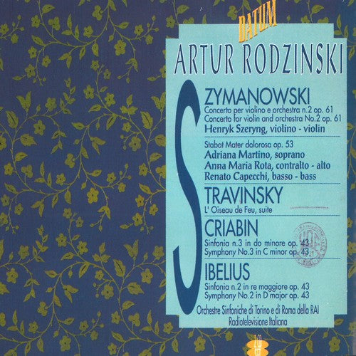 the album cover for ARTUR RODZINSKI - Artur Rodzinsky Conducts