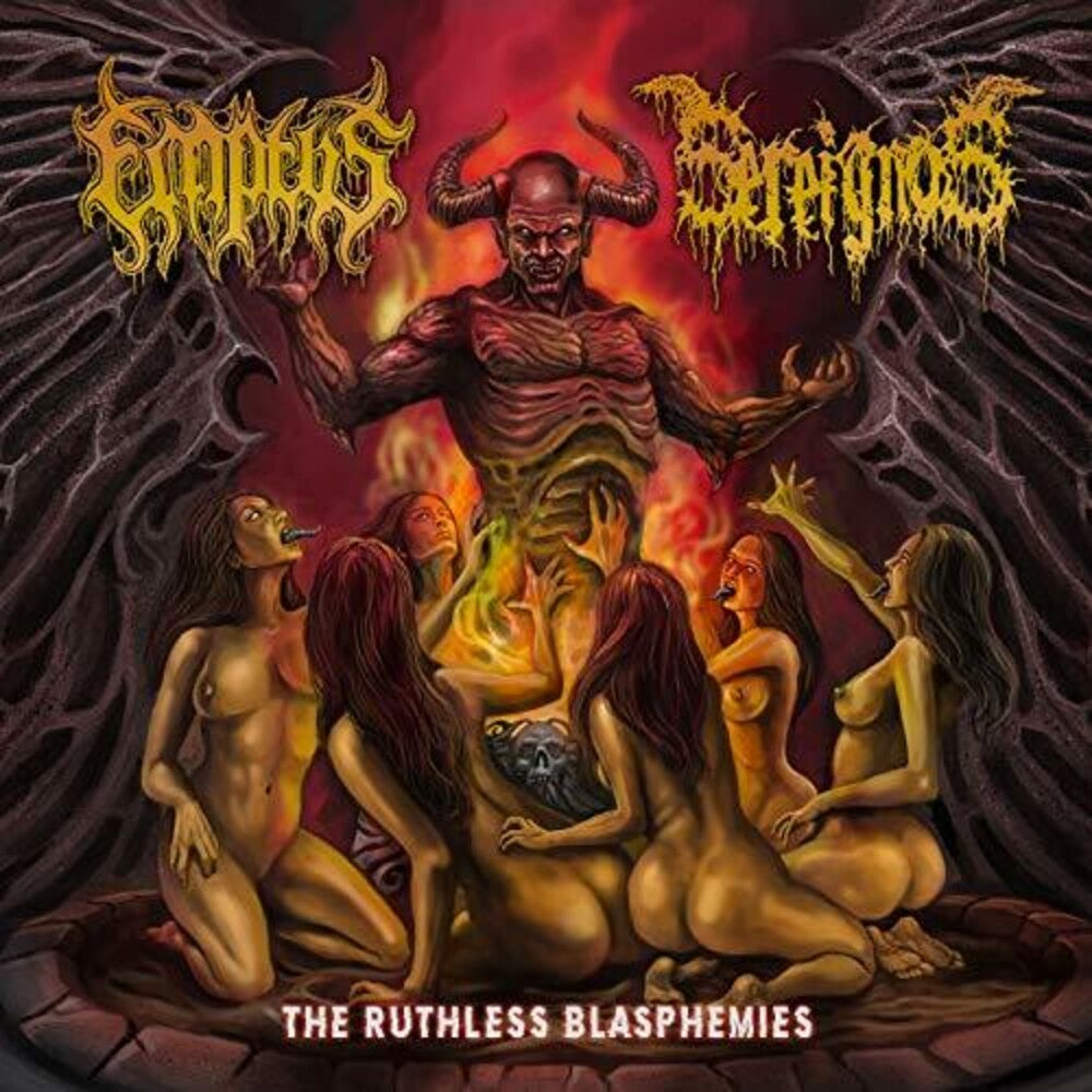 the album cover for Sereignos & Emptys - Ruthless Blasphemies (sereignos / Emptys Split)