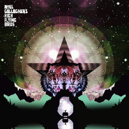 the album cover for Noel Gallagher's High Flying Birds - Black Star Dancing [Indie Exclusive Limited Edition Pink Vinyl Single]