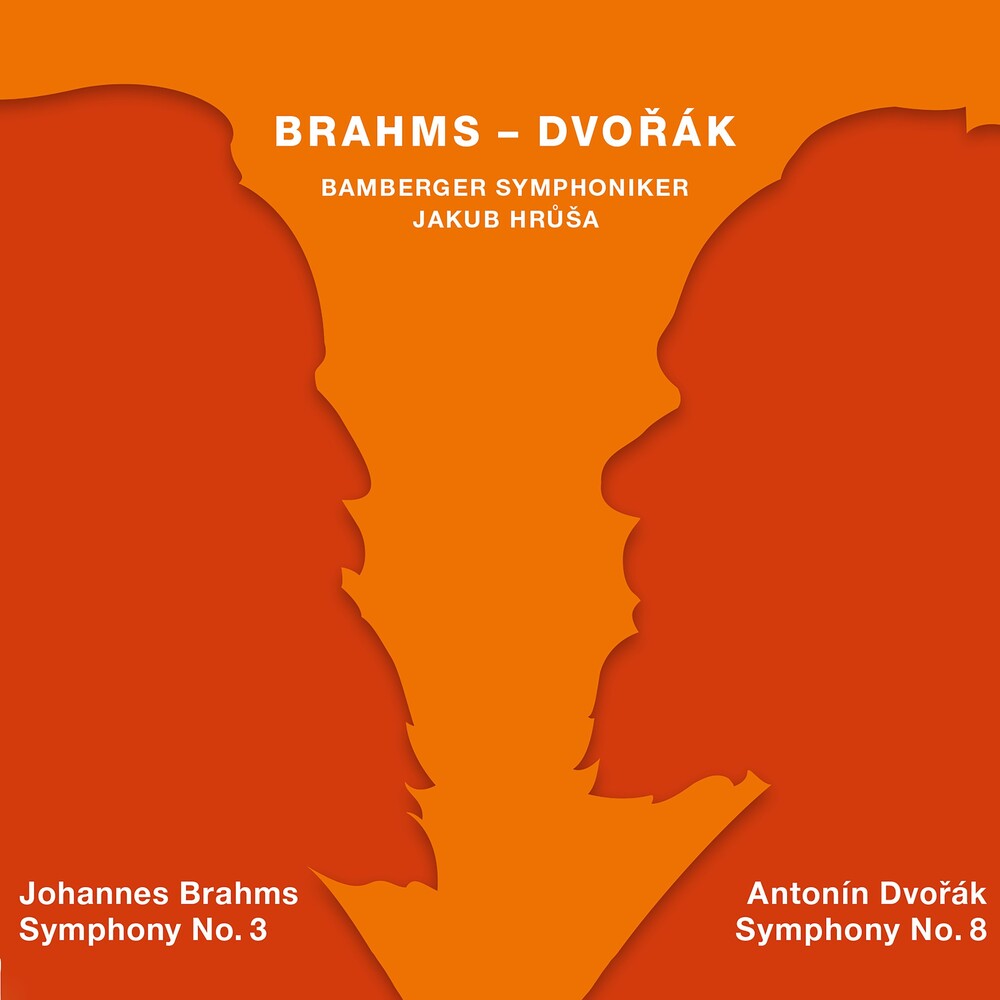 the album cover for Brahms / Bamberger Symphoniker / Hrusa - Symphony 3 / Symphony 8