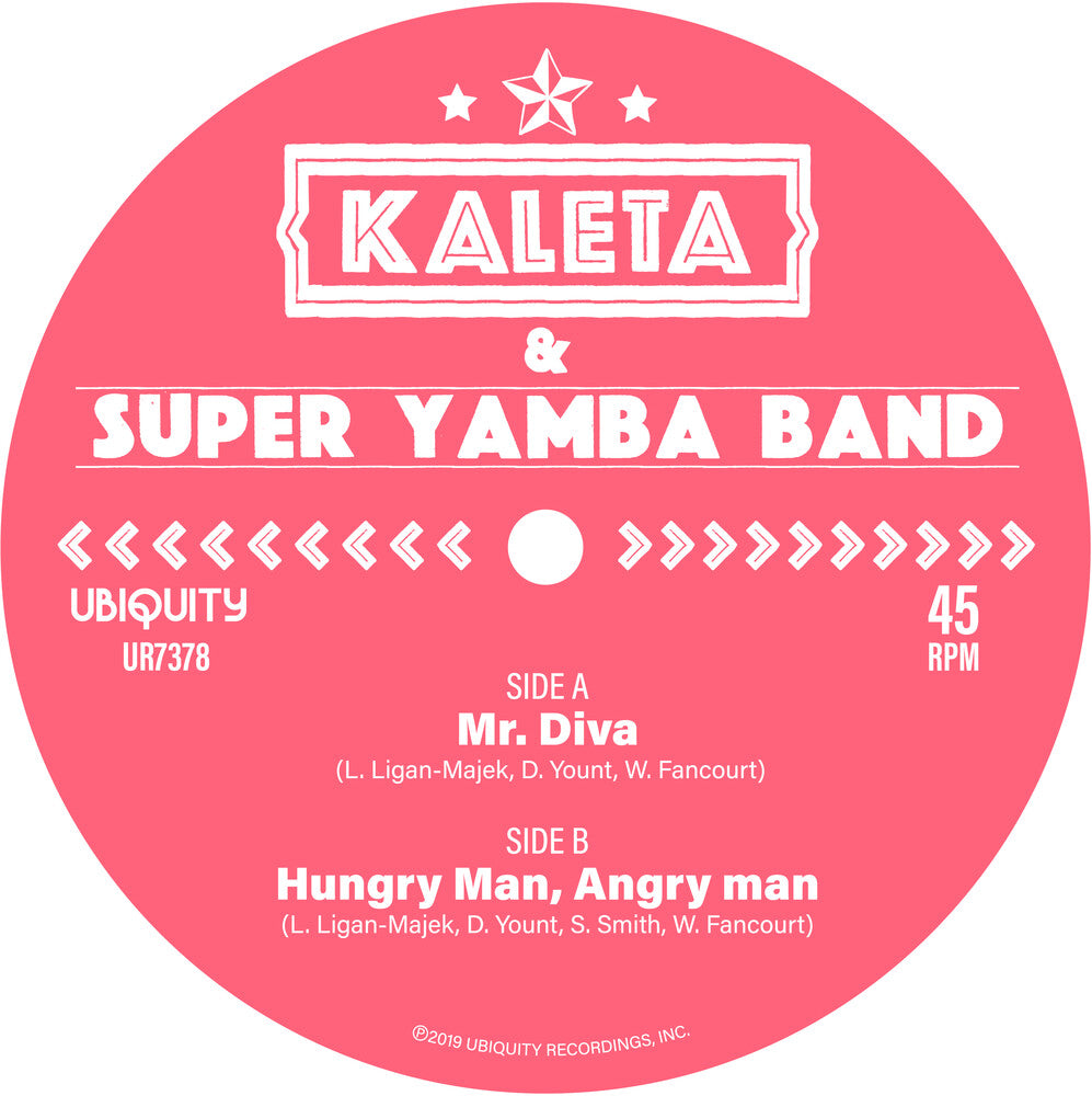 the album cover for Kaleta & Super Yamba Band - Mr. Diva / Hungry Man Angry Man