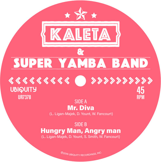 the album cover for Kaleta & Super Yamba Band - Mr. Diva / Hungry Man Angry Man