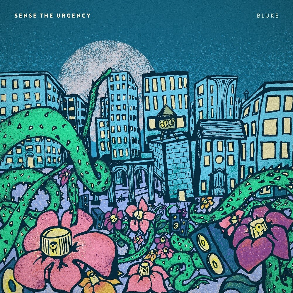 the album cover for Bluke - Sense The Urgency