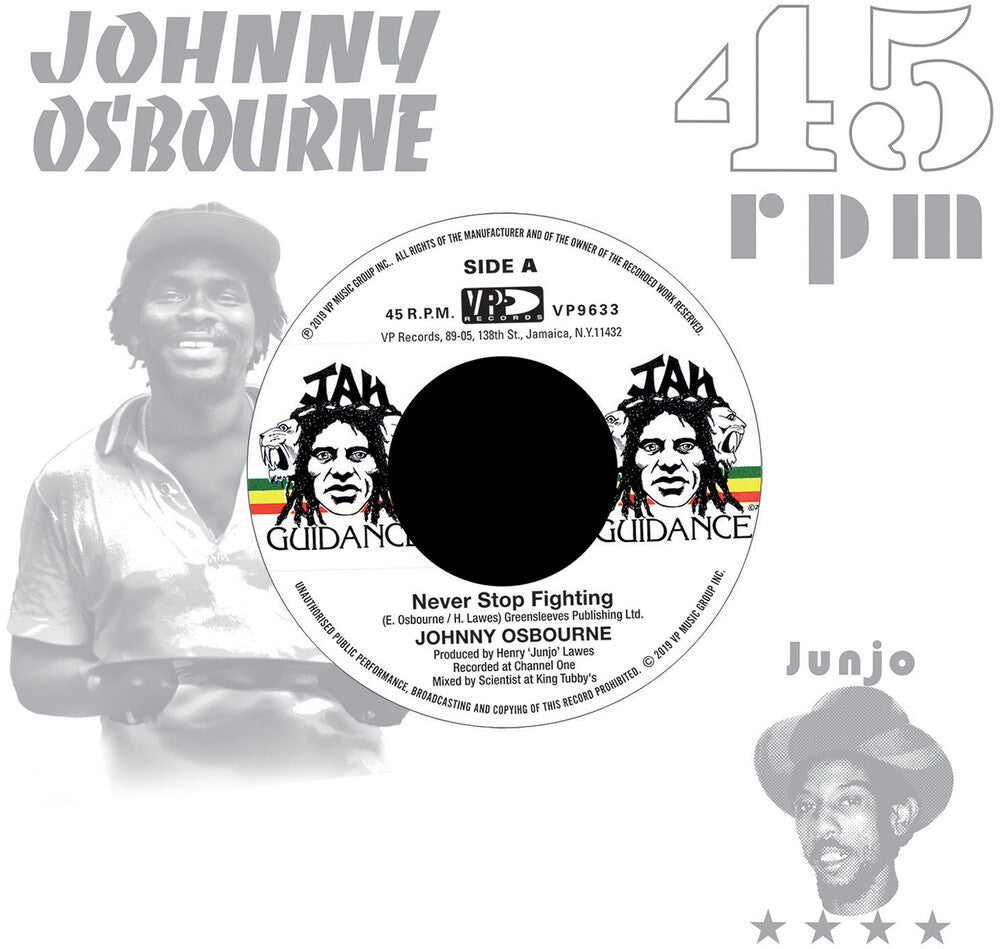 the album cover for Johnny Osbourne - Never Stop Fighting