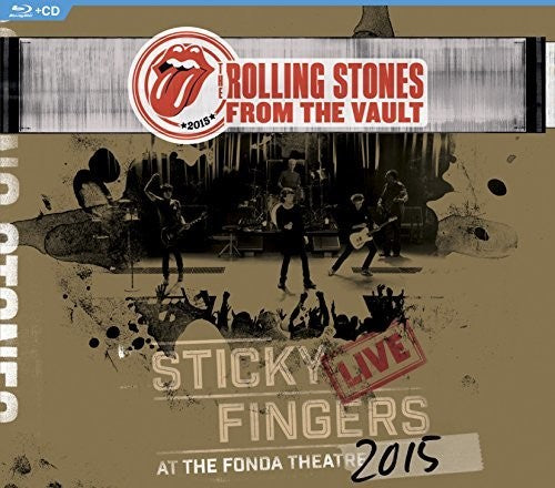 the album cover for The Rolling Stones - From The Vault: Sticky Fingers Live at The Fonda Theatre 2015 [Blu-ray/CD]