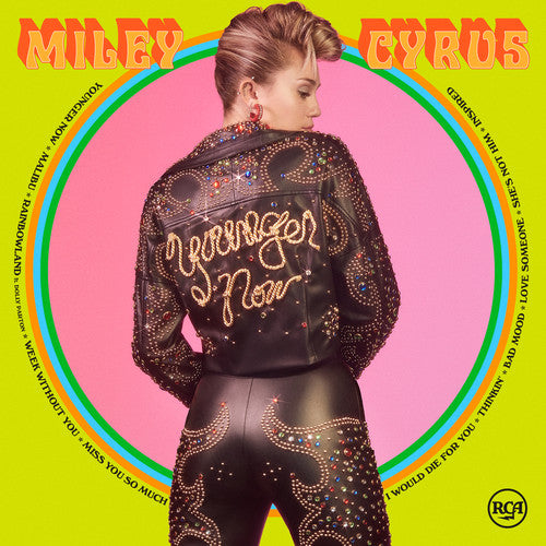 the album cover for Miley Cyrus - Younger Now