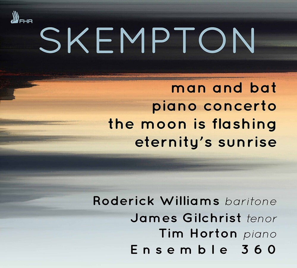 the album cover for Skempton / Williams / Ensemble 360 - Man & Bat / Piano Concerto